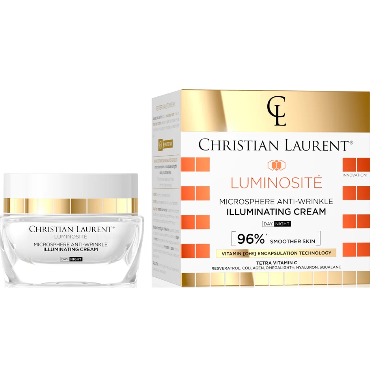 Crema de fata iluminatoare antirid Luminosite Christian Laurent, 50 ml