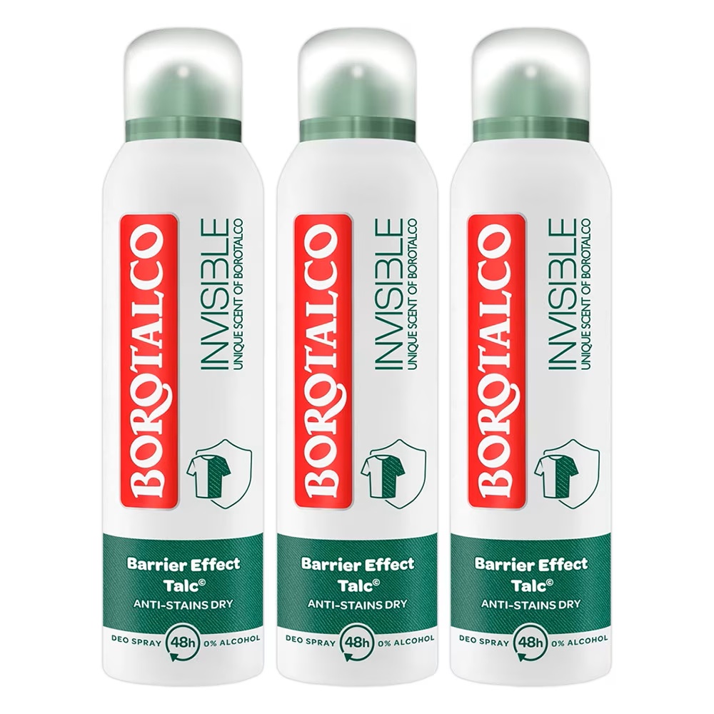 Deodorant spray Invisible Borotalco Original (Gramaj: 3 x 150 ml)