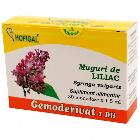 Gemoderivat din Muguri de Liliac Hofigal, 30 monodoze (Ambalaj: 30 monodoze)