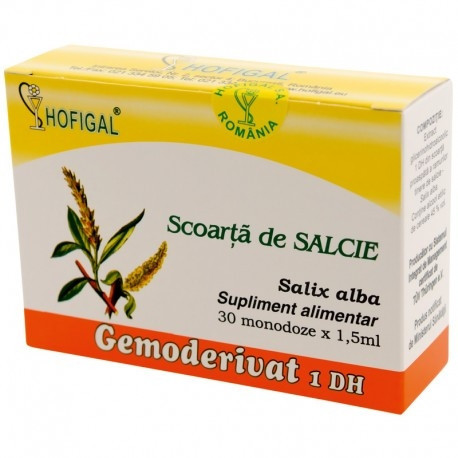 Gemoderivat din Scoarta de Salcie Hofigal, 30 monodoze (Ambalaj: 30 monodoze)