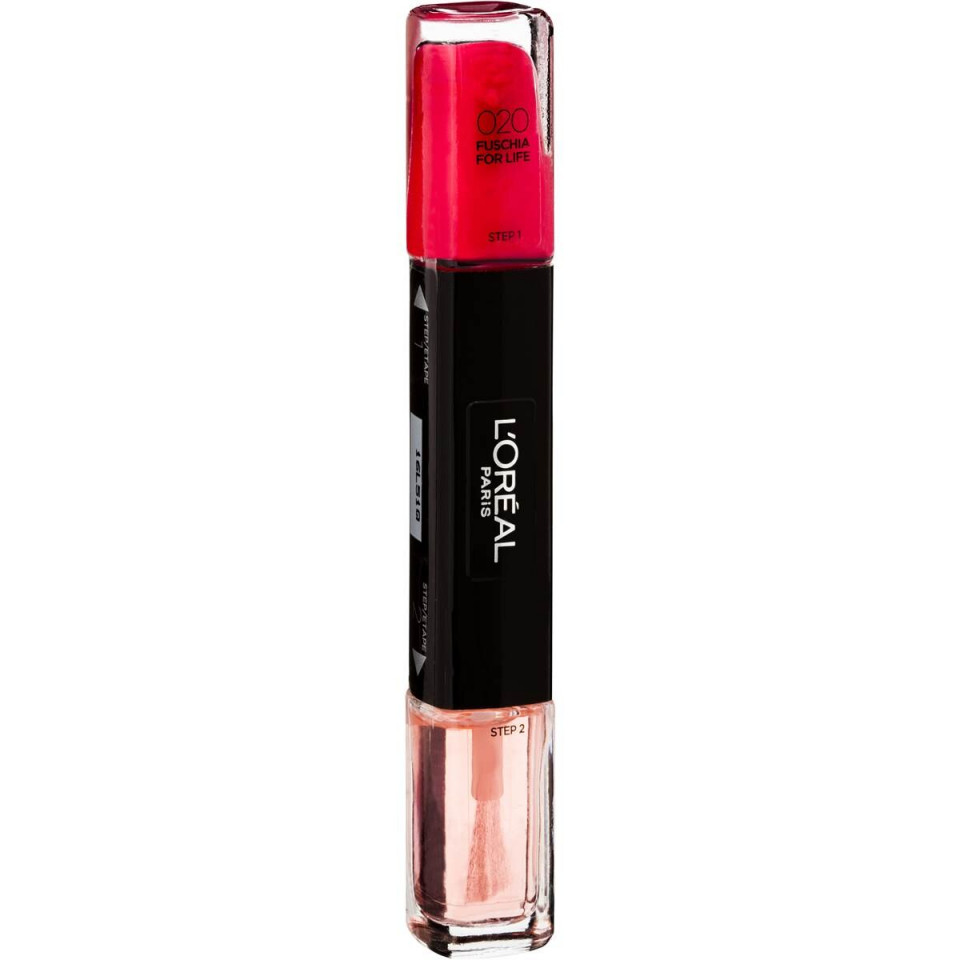 Lac de unghii L'Oreal Infallible Gel Nail Polish, 2x5ml (Concentratie: Lac de unghii, Culoare produse: Mtx 20 Fuschia)