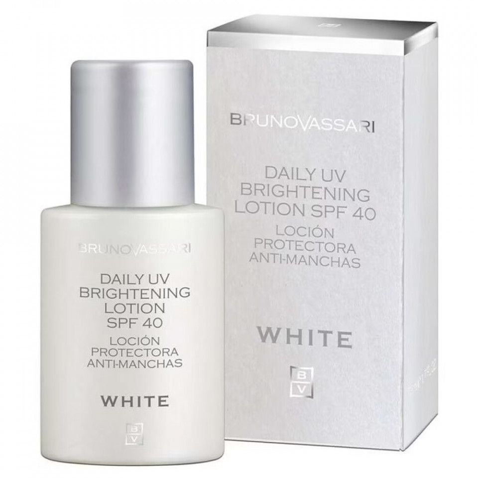 Lotiune cu protectie solara pentru fata Bruno Vassari, White, Vitamin C, UV Protection, SPF 40, 40 g