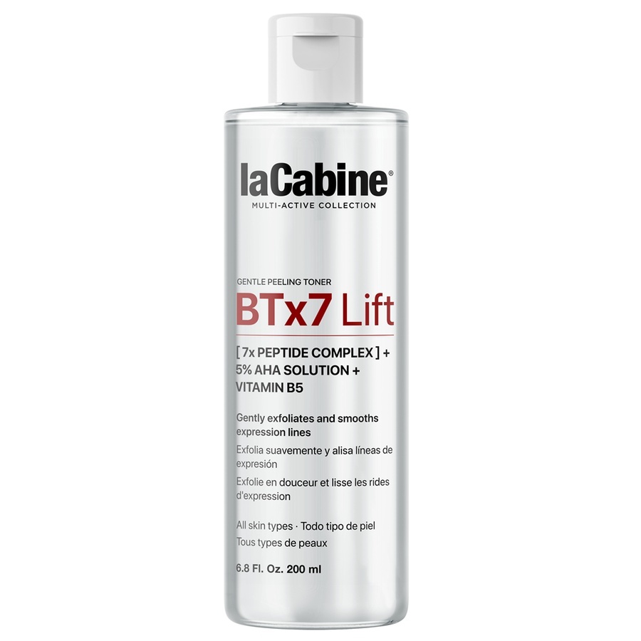 Loțiune tonică exfoliantă cu 5% AHA și 7 peptide BTx7 Lift, La Cabine, 200 ml