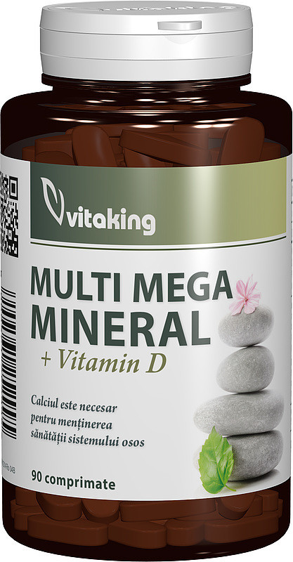 Multi Mega Mineral cu vitamina D Vitaking 90 tablete (TIP PRODUS: Suplimente alimentare, Concentratie: 790 mg)