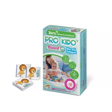 Plasturi difuzori naturali pentru bebelusi si copii Pro Kido Guard 24 bucati PharmaExcell