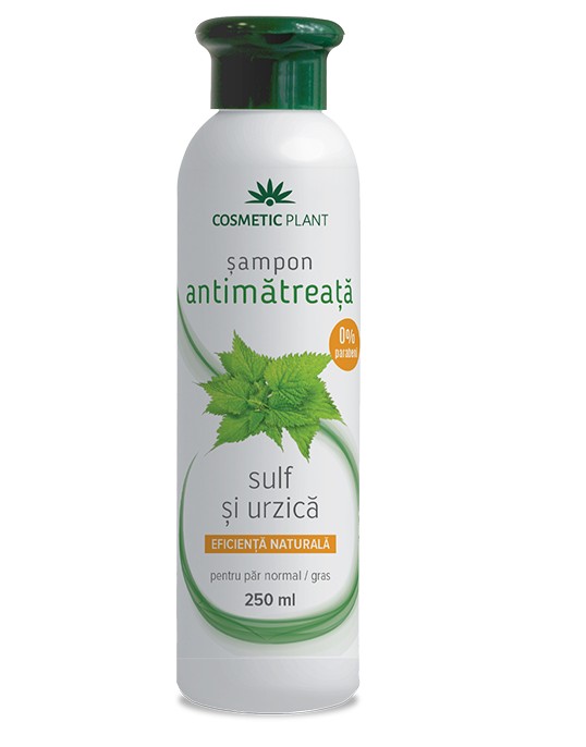 Sampon antimatreata cu sulf si urzica Cosmetic Plant (Concentratie: Sampon, Gramaj: 250 ml)