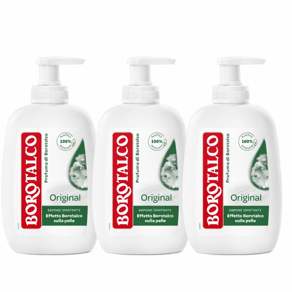 Sapun lichid hidratant Original, 250 ml, Borotalco (Gramaj: 3 x 250 ml, Concentratie: Sapun)