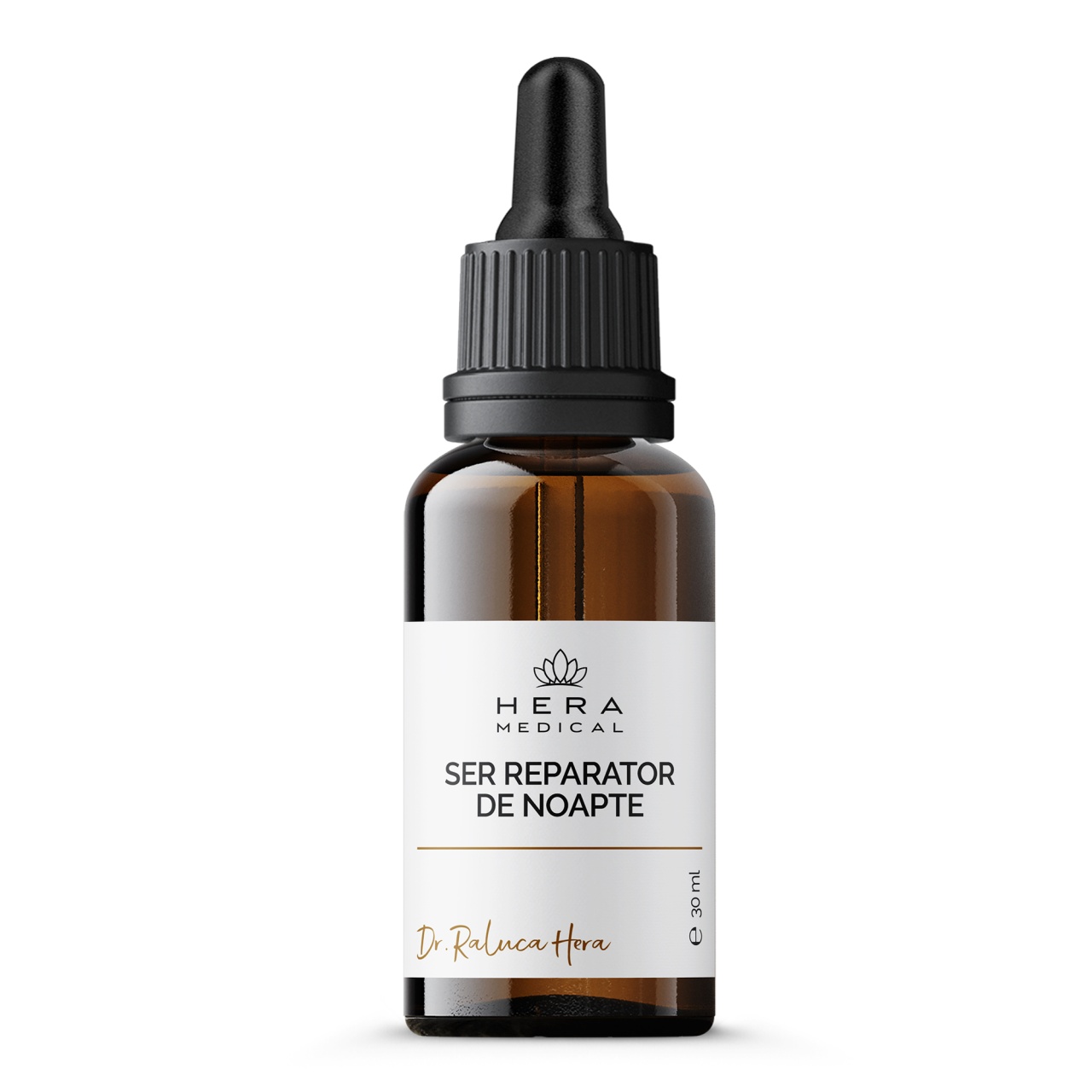 Ser reparator de noapte cu squalan si uleiuri organice, Hera Medical, 30 ml (Gramaj: 30 ml)
