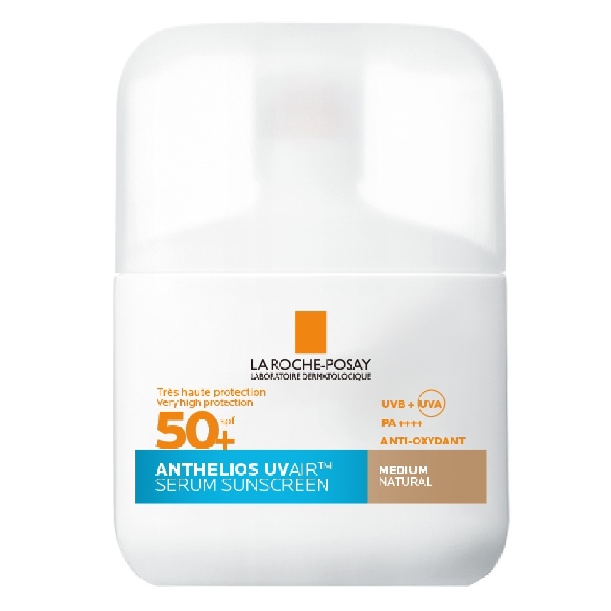 Serum de fata cu protectie solara SPF 50+ La Roche-Posay Anthelios UVAir, Nuanta Medium Natural 50 ml