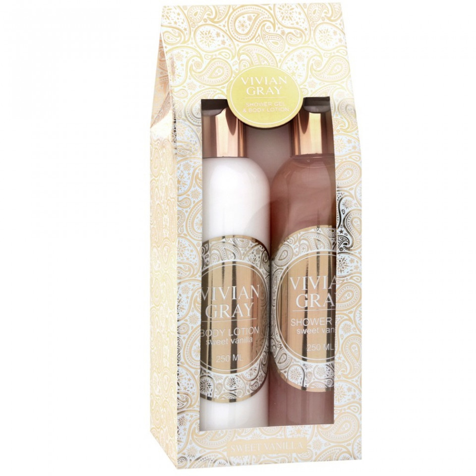 Set cadou Vivian Gray Romance Vanilla & Patchouli, Gel de dus, 250 ml + Lotiune de corp, 250 ml