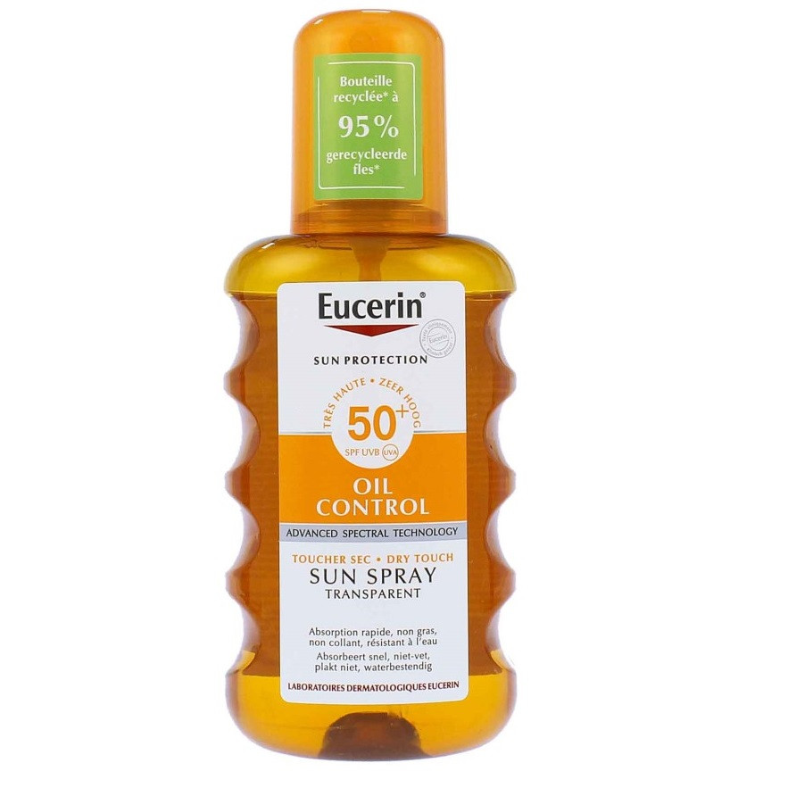 Ulei spray cu protectie solara SPF 50+ Oil control Sun Protection Eucerin, 200 ml