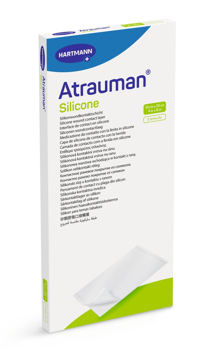 P. Hartmann Atrauman Silicone 10 x 20cm - Pansament din silicon moale - 5 buc/cutie