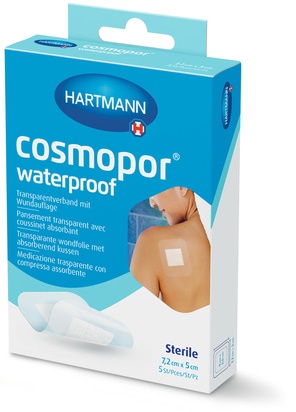 waterproof labels printer Cosmopor waterproof 10 x 8cm - Plasturi transparenti si autoadezivi, impermeabili pentru apa si germeni, cu corp absorbant central, disponibili in
