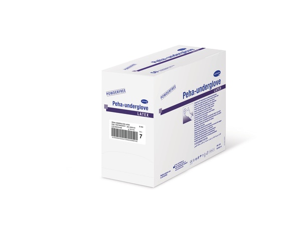 luvas latex Peha-underglove pwf 8,5 - Peha-underglove latex, verzi, 8,5 - 50 buc/cutie