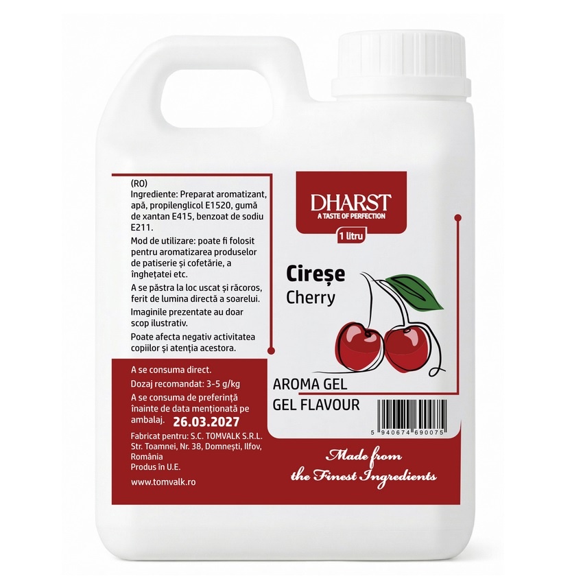 tomvalk.ro Aroma gel termostabila - Cirese - Dharst - 1 L