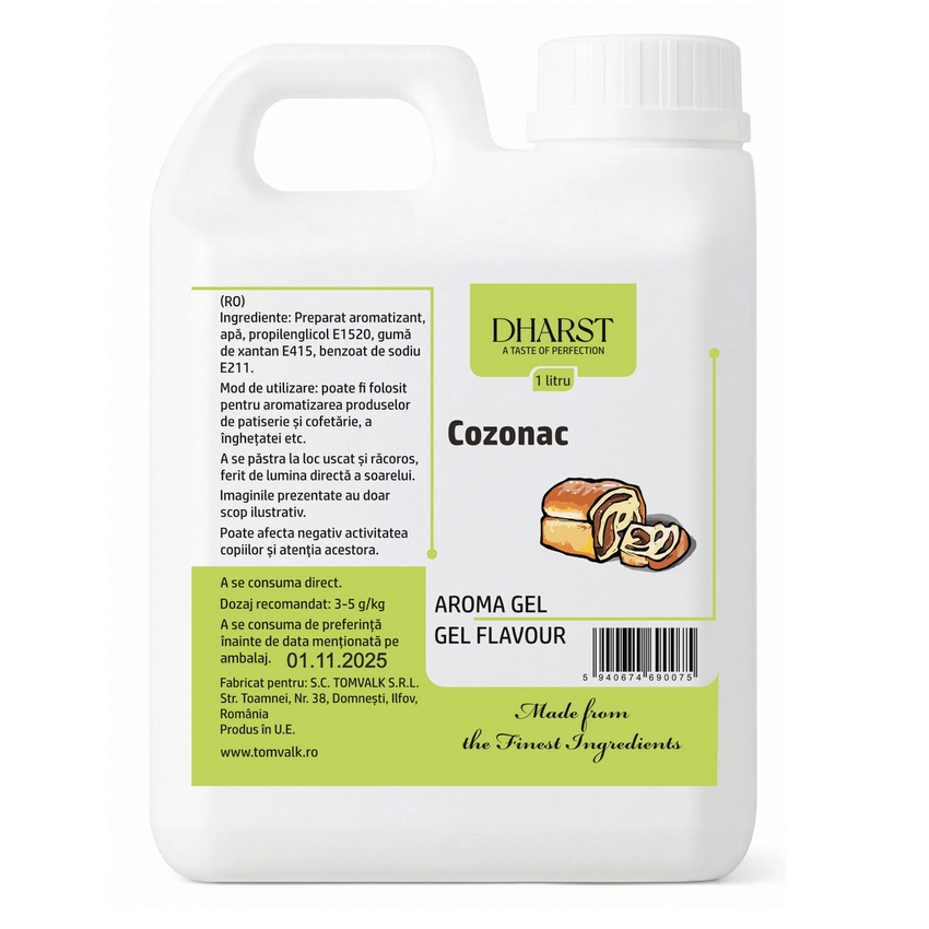 tomvalk.ro Aroma gel termostabila - COZONAC - Dharst - 1 L