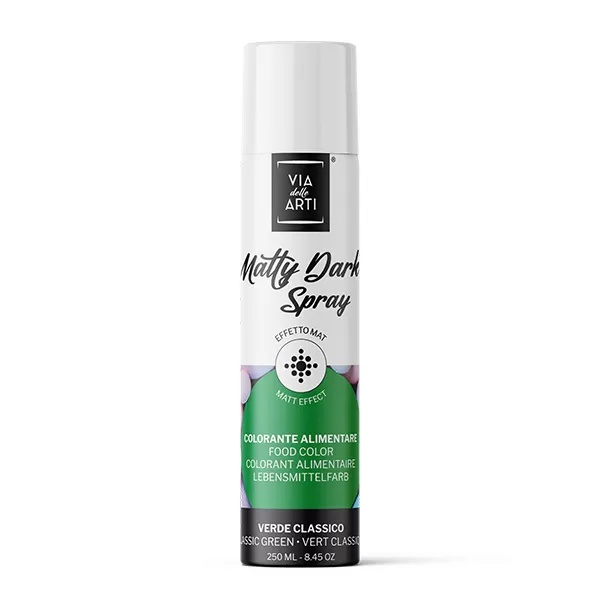 tomvalk.ro Colorant alimentar spray mat – Verde clasic – 250 ml – Via delle Arti