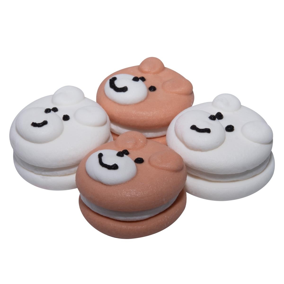 tomvalk.ro Decoratiuni comestibile din zahar - set "Macarons Ursuleti"