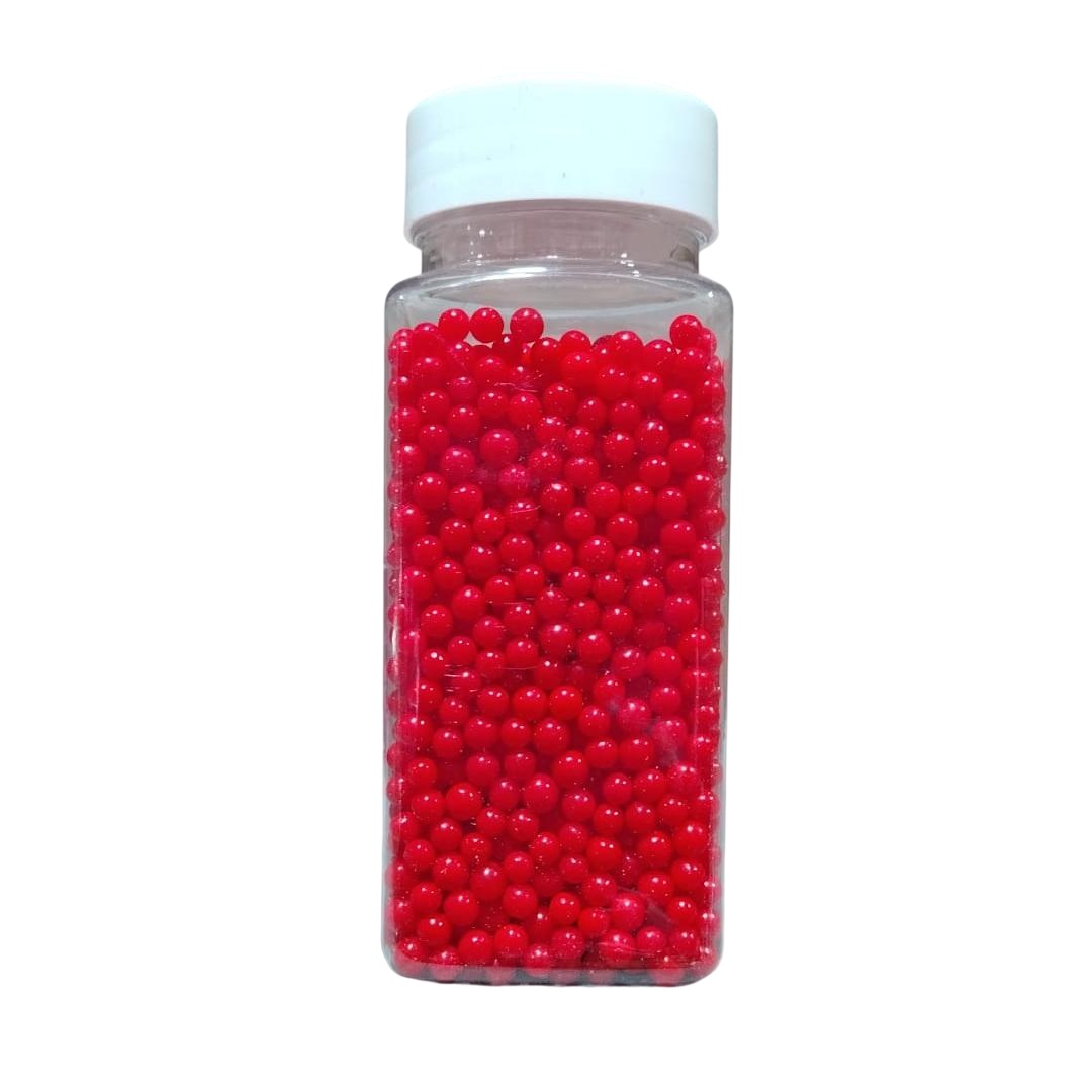 tomvalk.ro Perle 4 mm - Rosu - 100gr