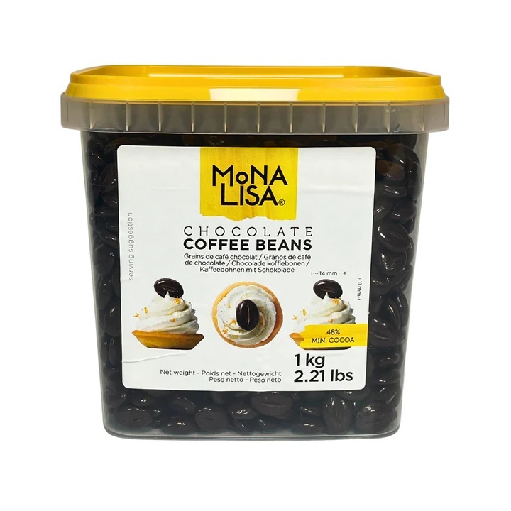 tomvalk.ro Decoratiuni Ciocolata Neagra cu Cafea, Boabe de Cafea 3D Mona Lisa, 1 kg