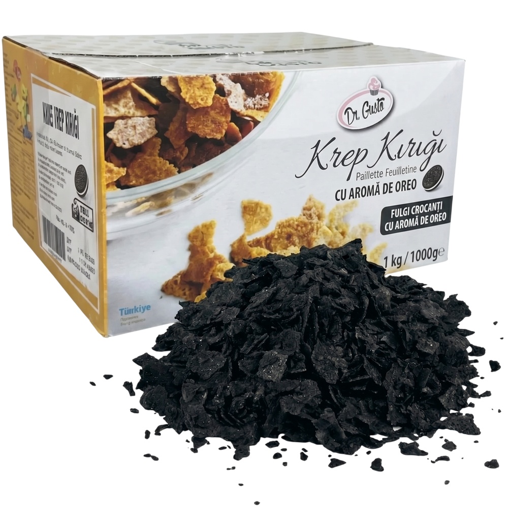 tomvalk.ro Fulgi crocanți / Pailleté Feuilletine cu aromă de Oreo, 1kg – Dr. Gusto