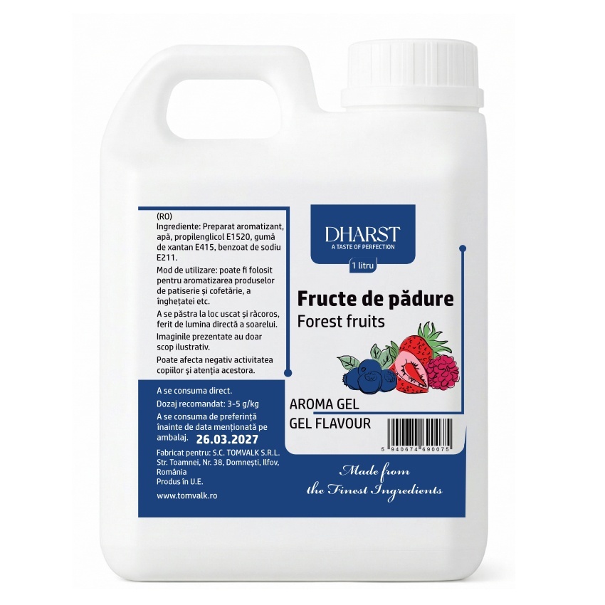 tomvalk.ro Aroma gel termostabila - FRUCTE DE PADURE - Dharst - 1 L
