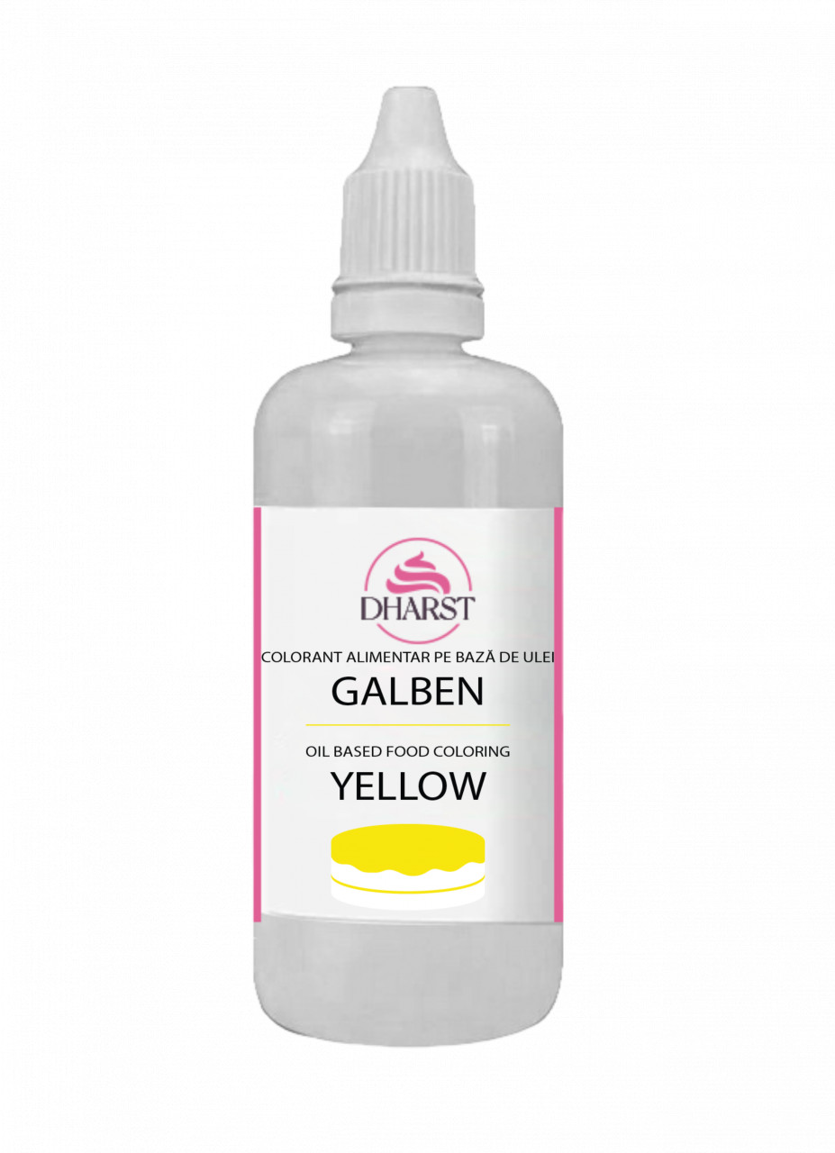 cremele şi unguentele pe bază de corticoizi Colorant Alimentar GALBEN pe Bază de Ulei - 80 ml – Dharst