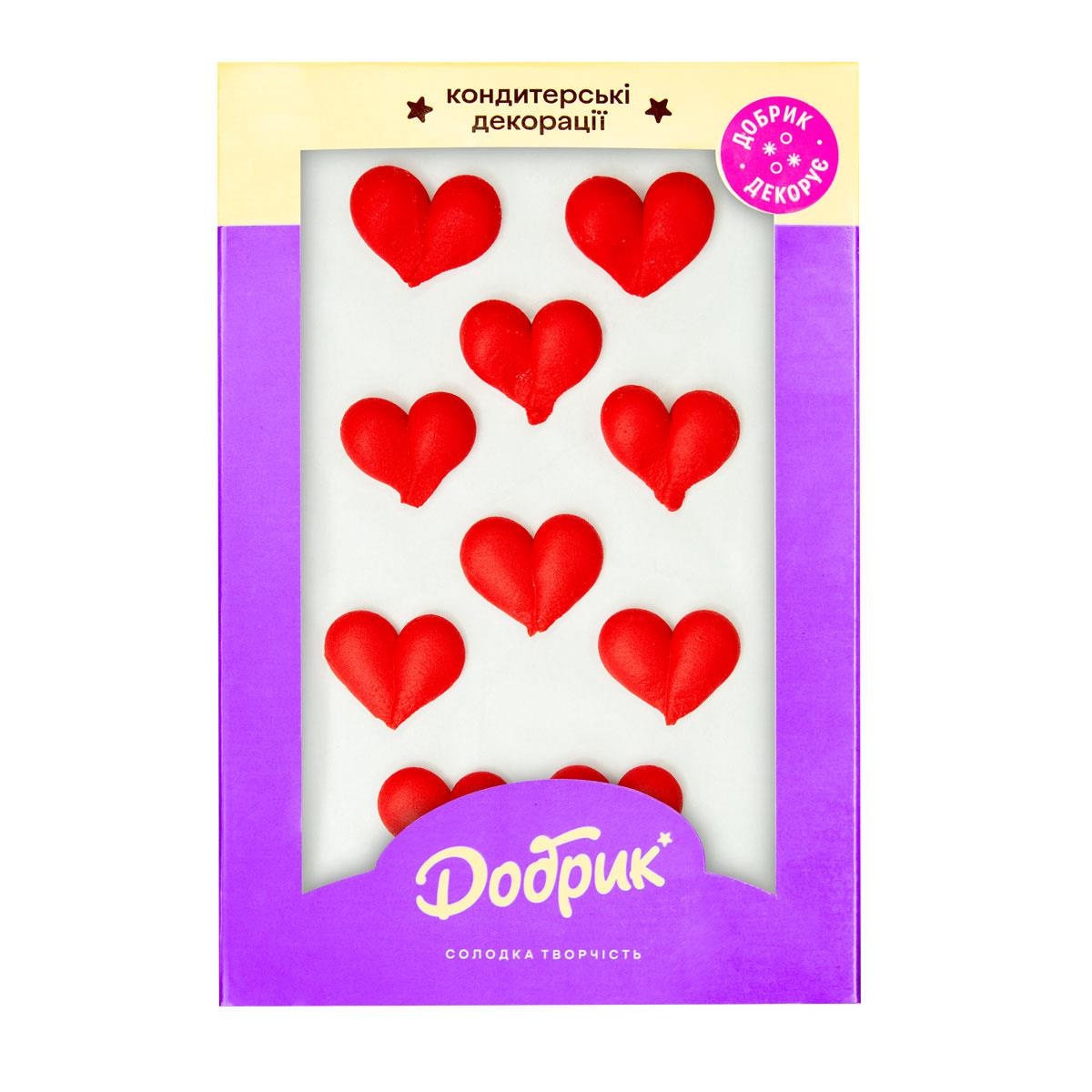tomvalk.ro Set 12 decoratiuni din zahar Inimi - Rosu