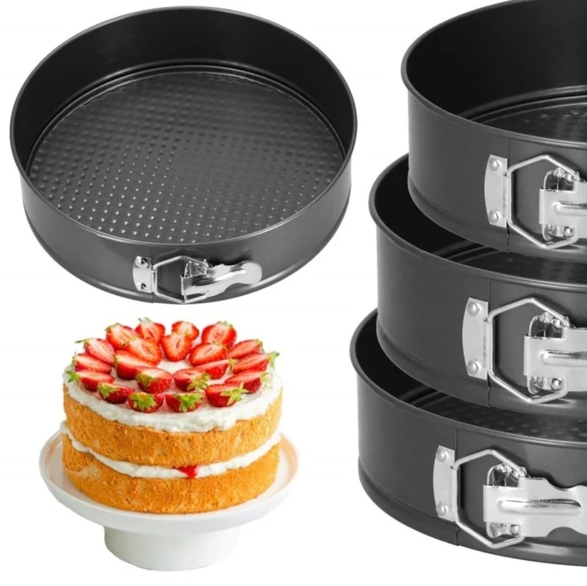 tomvalk.ro Set 3 forme tort rotunde - Ø22 cm - Ø24 cm - Ø26 cm