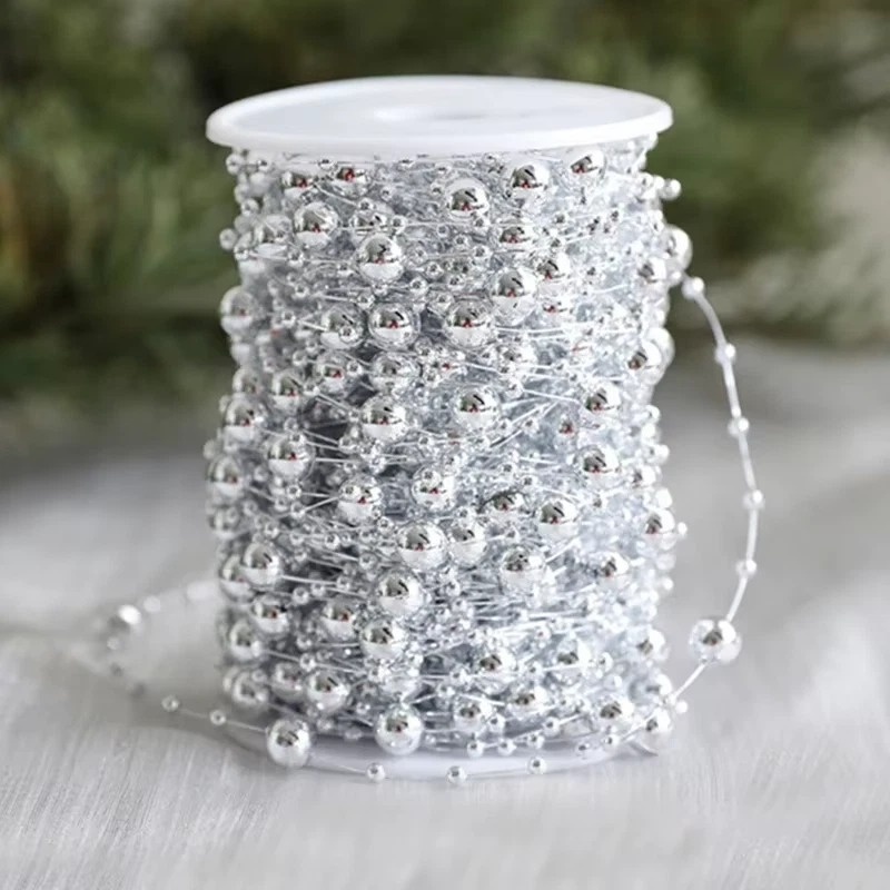 gresie 60/60 Șirag decorativ cu perle argintii – 60 m