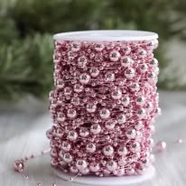 bar cabinet Șirag decorativ cu perle roz inchis - 60 m