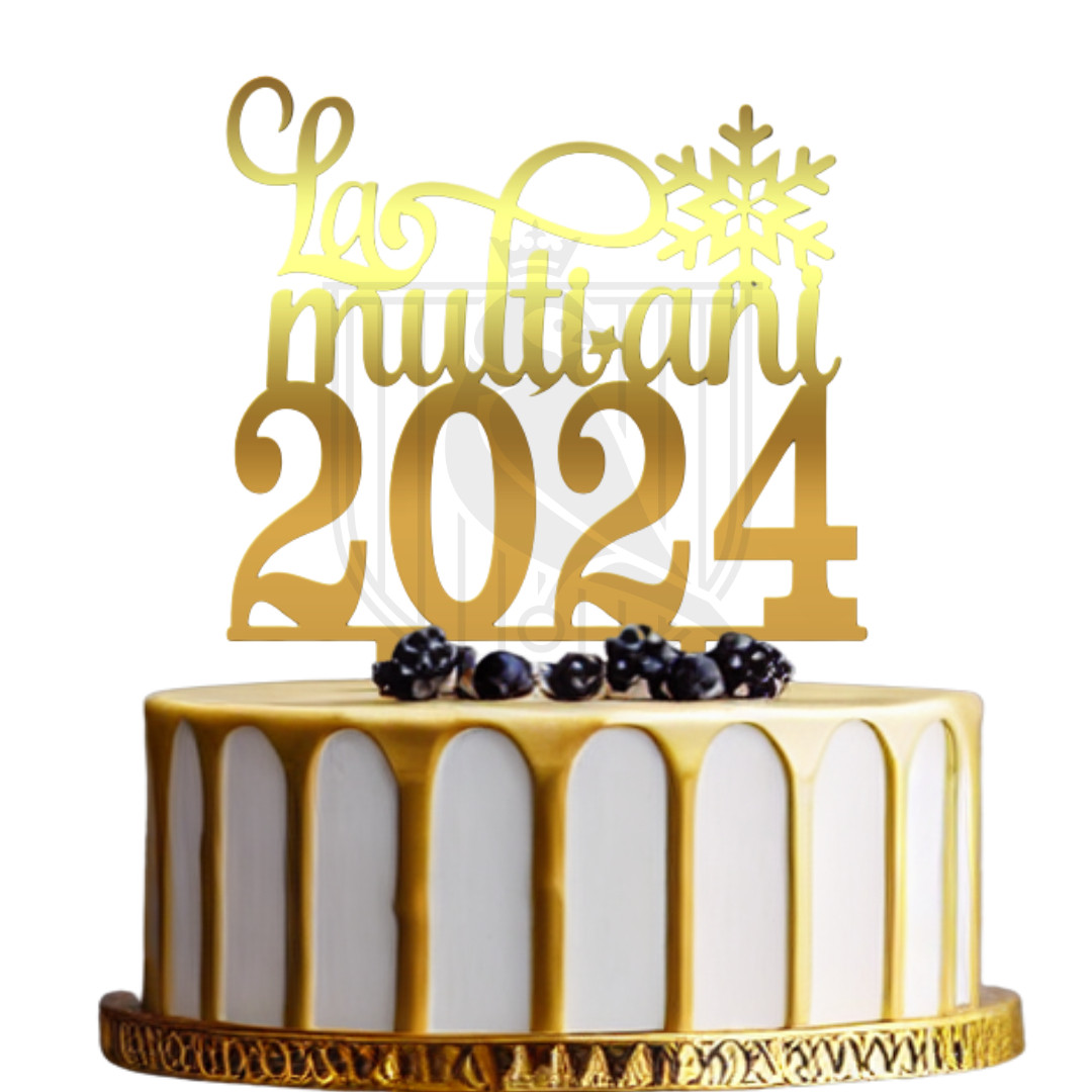 mesaje de la multi ani pentru barbati Topper pentru tort "La multi ani 2024" Adz