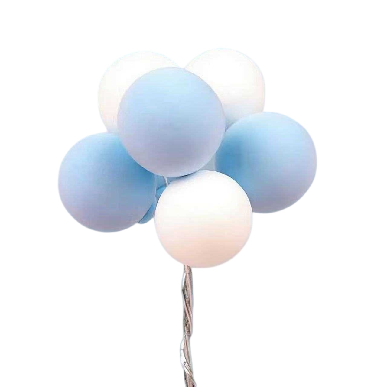 tort în formă de inimioară Decor Tort Buchet de Baloane – Alb/Albastru