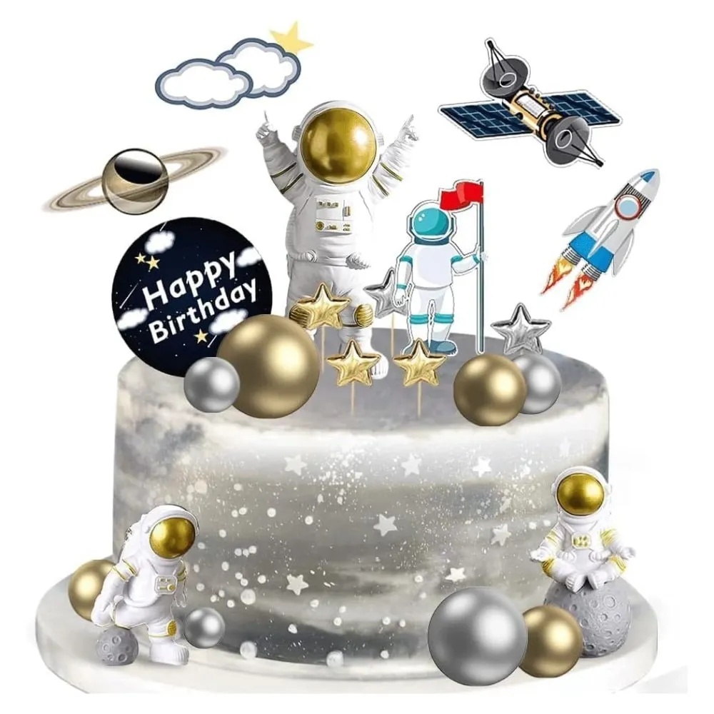 tomvalk.ro Set pentru ornat torturi - Astronaut, 22 piese - T090605