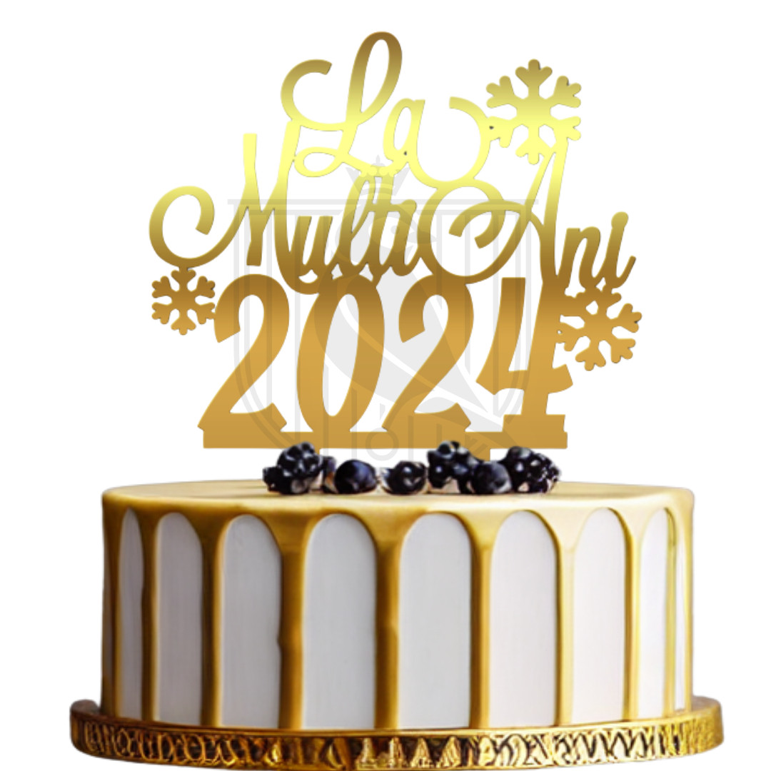 urari la multi ani pentru o prietena Topper pentru tort "La multi ani 2024" Fg3