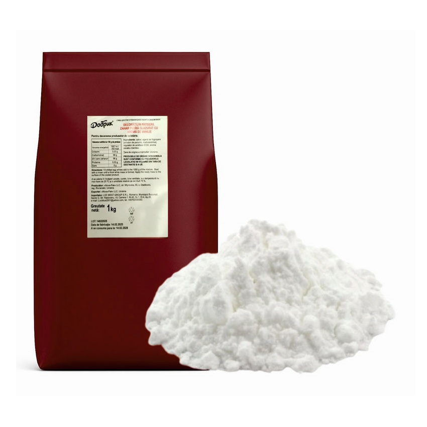 tomvalk.ro Zahăr pudră glazurat cu aroma de vanilie Dobryk– 1 kg