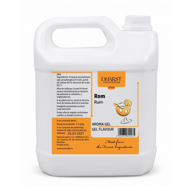 tomvalk.ro Aroma gel termostabila - ROM - Dharst - 4 L