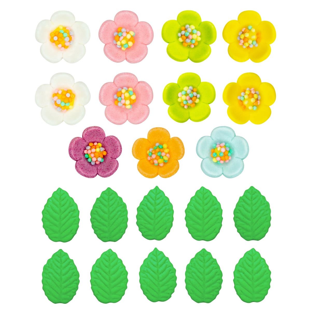tomvalk.ro Decoratiuni comestibile din zahar - Primula (21 piese)