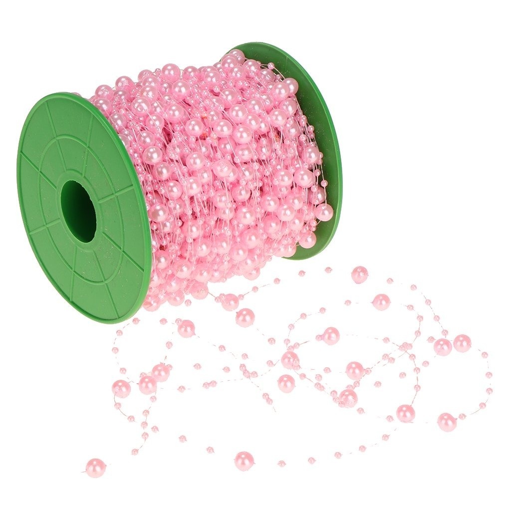 bar cabinet Șirag decorativ cu perle roz – 60 m