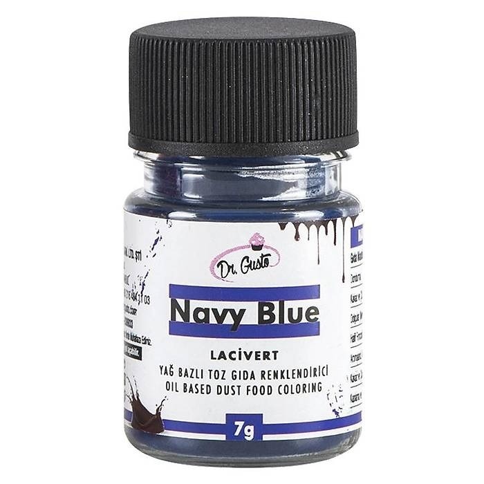 ciocolata diblong Colorant alimentar liposolubil - pudra - ALBASTRU MARIN (Navy Blue) - Dr. Gusto 7gr