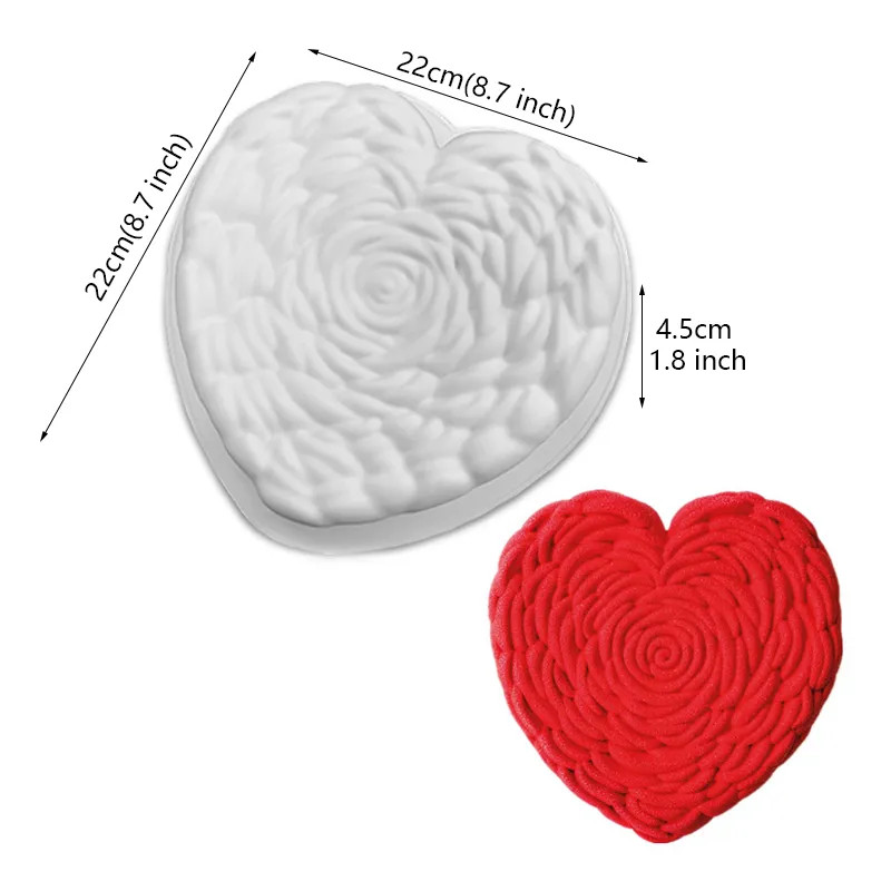 tort in forma de inima pentru iubit Forma tort silicon - Inima trandafir