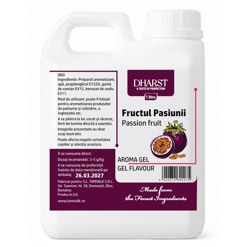 tomvalk.ro Aroma gel termostabila - FRUCTUL PASIUNII - Dharst - 1 L