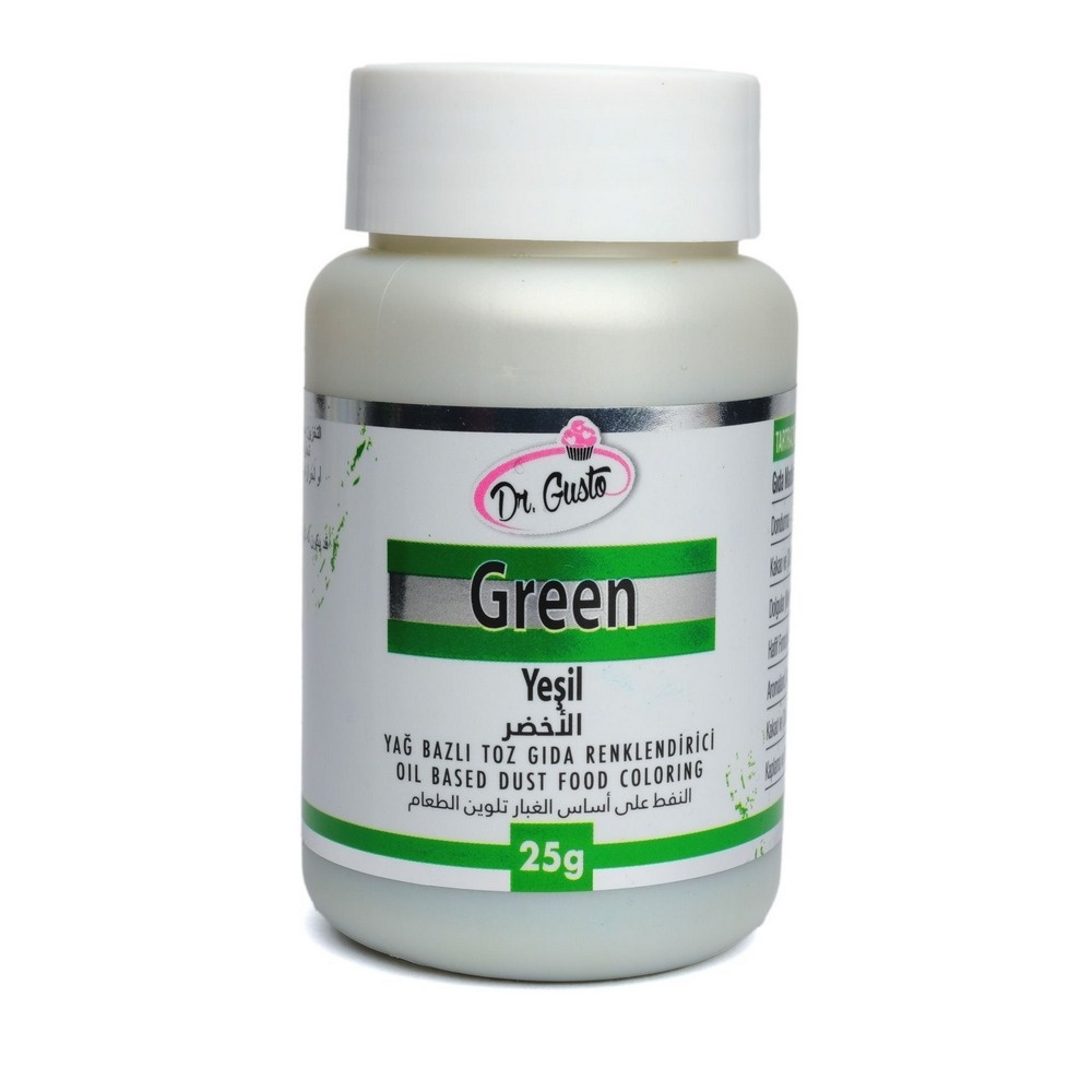 dr derm Colorant alimentar liposolubil - pudra - VERDE - Dr. Gusto 25 gr
