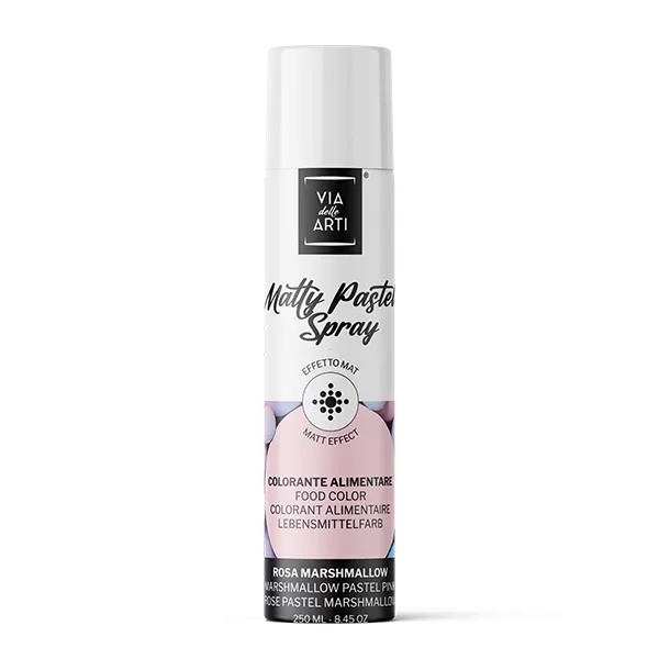 tomvalk.ro Colorant alimentar spray mat – Roz pastel – 250 ml – Via delle Arti
