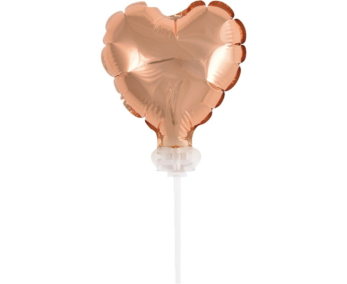 tort in forma de inima pentru sot Topper tort balon Rosegold- Inima