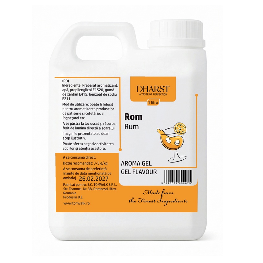 tomvalk.ro Aroma gel termostabila - ROM - Dharst - 1 L