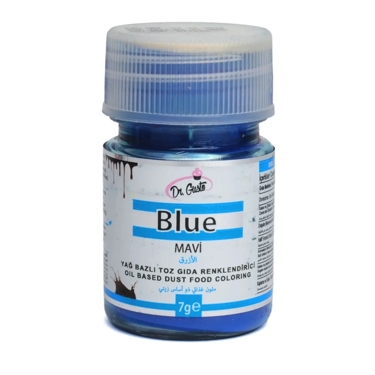 ciocolata pudra Colorant alimentar liposolubil - pudra - ALBASTRU - Dr. Gusto 7gr