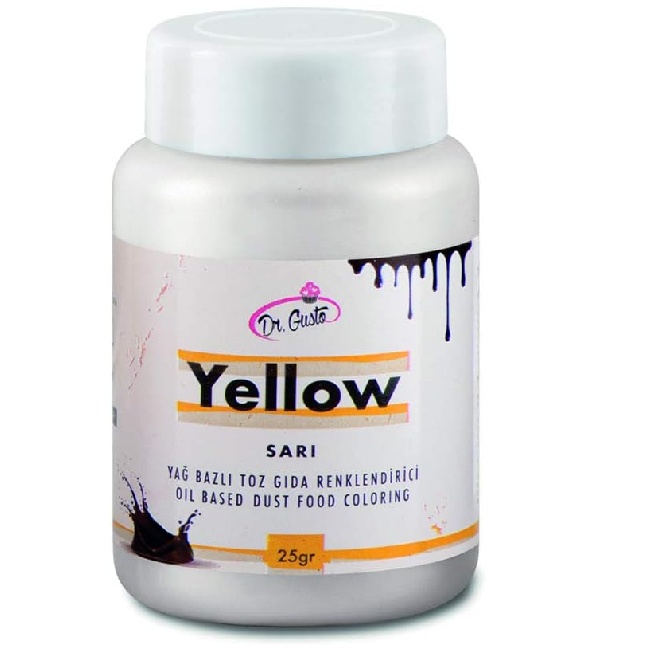 ciocolata diblong Colorant alimentar liposolubil - pudra - GALBEN - Dr. Gusto 25 gr