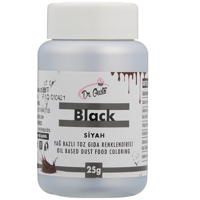 tomvalk.ro Colorant alimentar liposolubil - pudra - NEGRU - Dr. Gusto 25 gr