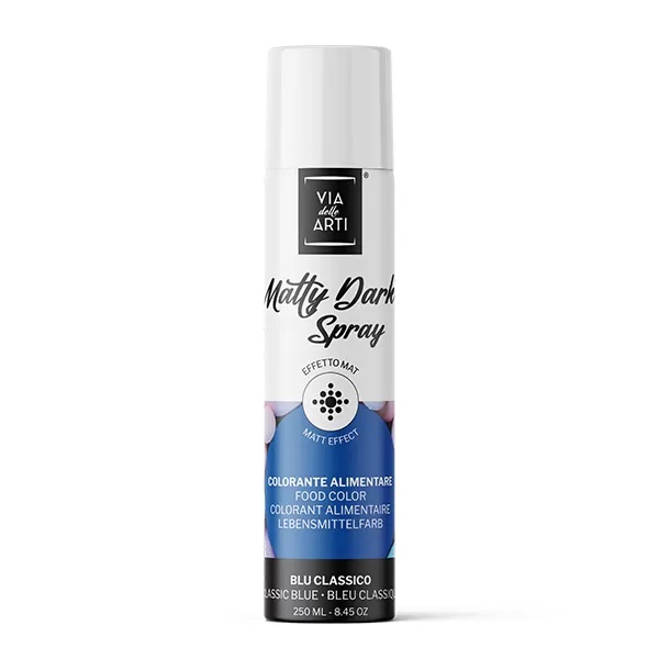 tomvalk.ro Colorant alimentar spray mat – Albastru clasic – 250 ml – Via delle Arti